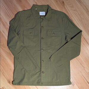 Men's Olive Green Shirt Jacket